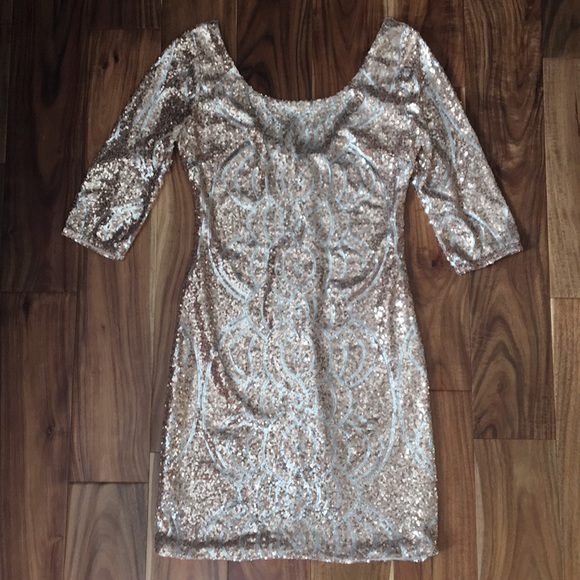 My Michelle Dresses & Skirts - Rose gold and silver sequin dress